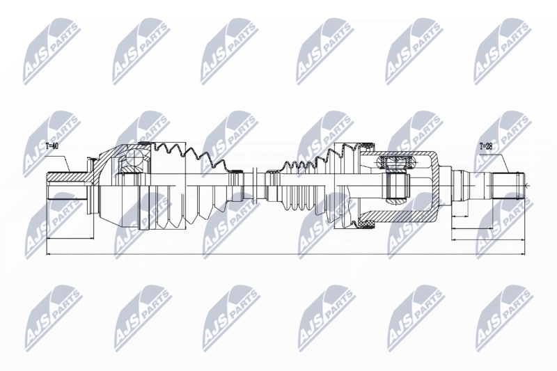 Приводной вал NTY NPWVV033