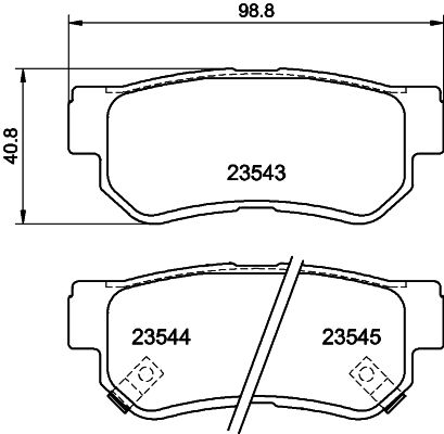 Комплект тормозных колодок, дисковый тормоз PAGID 8DB355009971