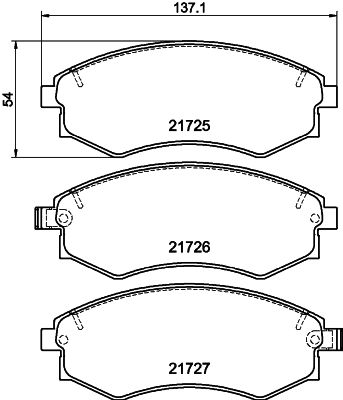 Комплект тормозных колодок, дисковый тормоз PAGID 8DB355012161