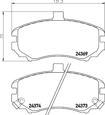 Комплект тормозных колодок, дисковый тормоз PAGID 8DB355012471