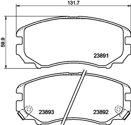 Комплект тормозных колодок, дисковый тормоз PAGID 8DB355016101
