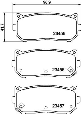 Комплект тормозных колодок, дисковый тормоз PAGID 8DB355027521