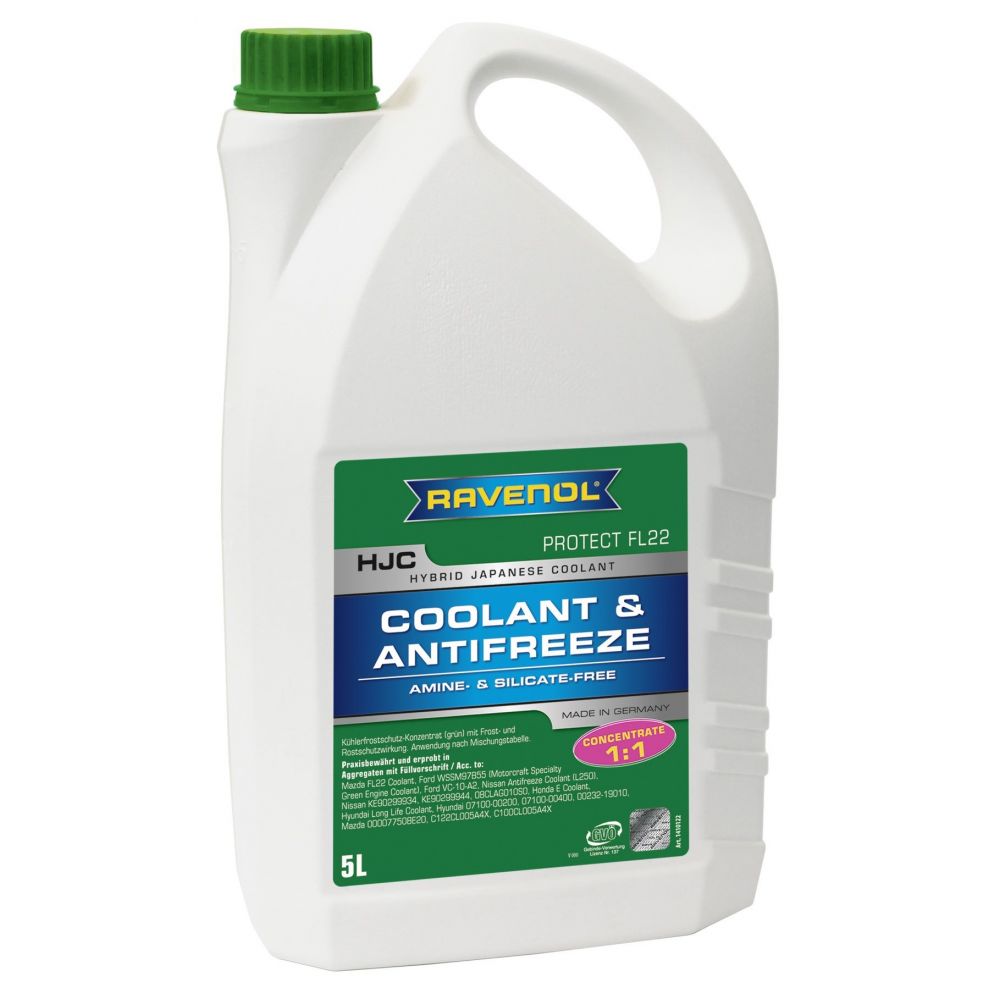 Антифриз Концентрат Зеленый Ravenol Hjc Hybrid Japanese Coolant Concentrate (5 Л
RAVENOL 4014835755857