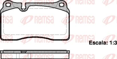 Комплект тормозных колодок, дисковый тормоз REMSA 120000