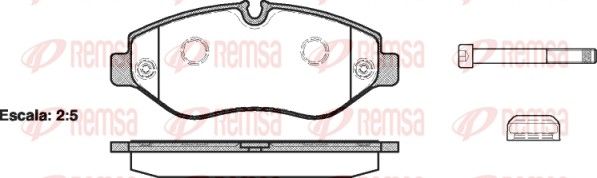 Комплект тормозных колодок, дисковый тормоз REMSA 124500