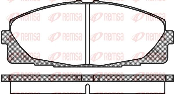 Комплект тормозных колодок, дисковый тормоз REMSA 132500