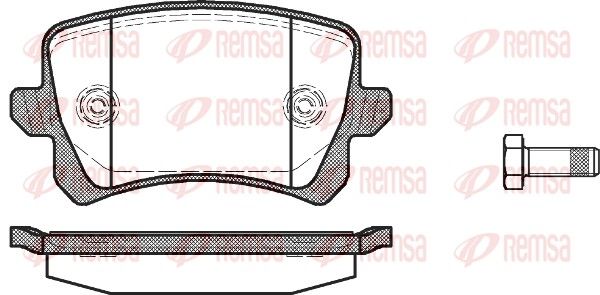 Комплект тормозных колодок, дисковый тормоз REMSA 134200