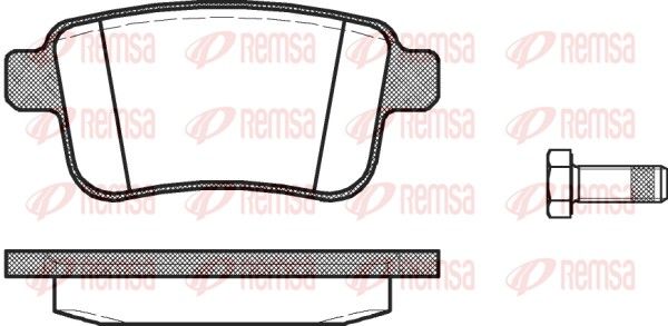 Комплект тормозных колодок, дисковый тормоз REMSA 135200