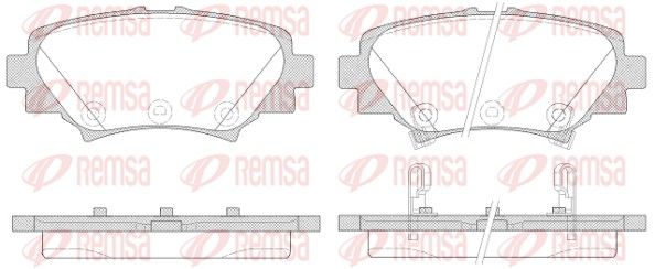 Комплект тормозных колодок, дисковый тормоз REMSA 157002