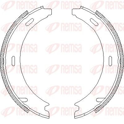 Барабанная тормозная колодка, стояночный тормоз REMSA 409400