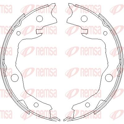 Барабанная тормозная колодка, стояночный тормоз REMSA 475200