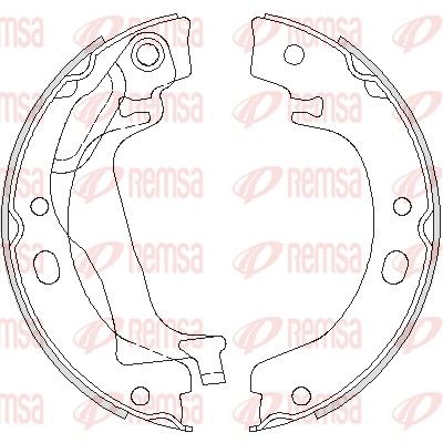 Барабанная тормозная колодка, стояночный тормоз REMSA 475300