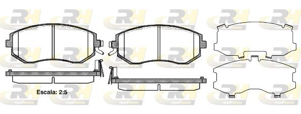 Комплект тормозных колодок, дисковый тормоз ROADHOUSE 295104