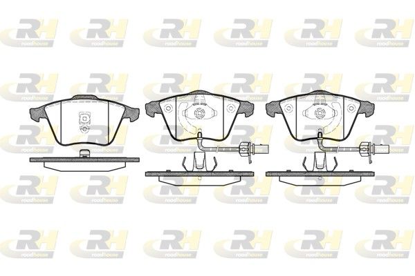 Комплект тормозных колодок, дисковый тормоз ROADHOUSE 296402