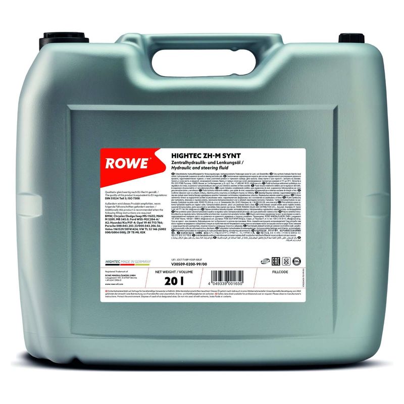 Масло рулевого механизма ROWE 30509020099