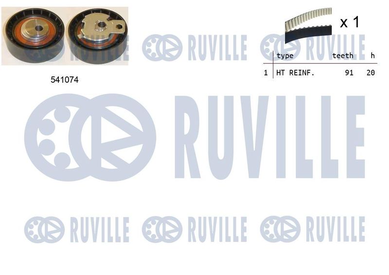 Натяжной ролик, ремень ГРМ RUVILLE 550001