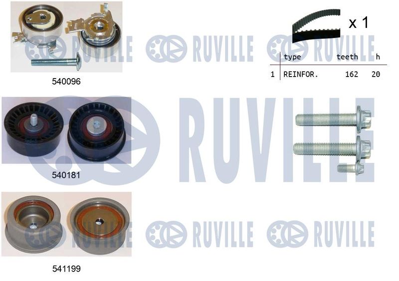 Комплект ремня ГРМ RUVILLE 550041