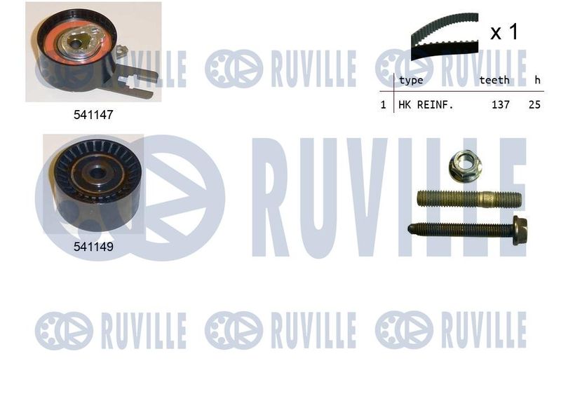 Комплект ремня ГРМ RUVILLE 550058