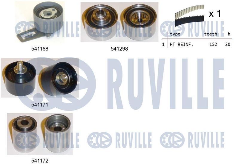 Комплект ремня ГРМ RUVILLE 550273