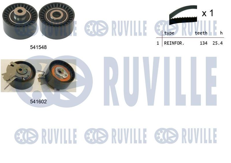 Комплект ремня ГРМ RUVILLE 550286