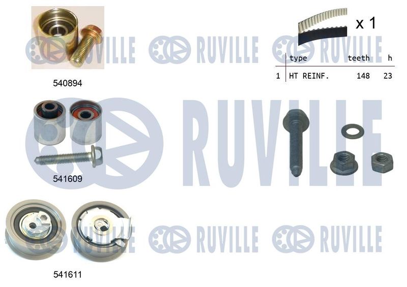Комплект ремня ГРМ RUVILLE 550319