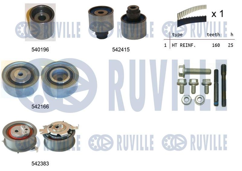 Комплект ремня ГРМ RUVILLE 550335