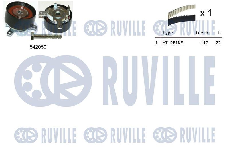 Комплект ремня ГРМ RUVILLE 550337