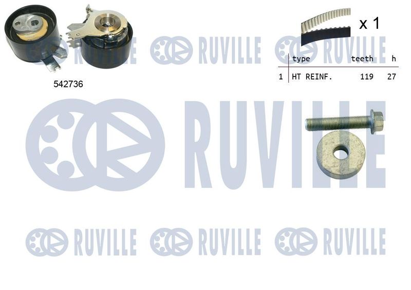 Комплект ремня ГРМ RUVILLE 550378