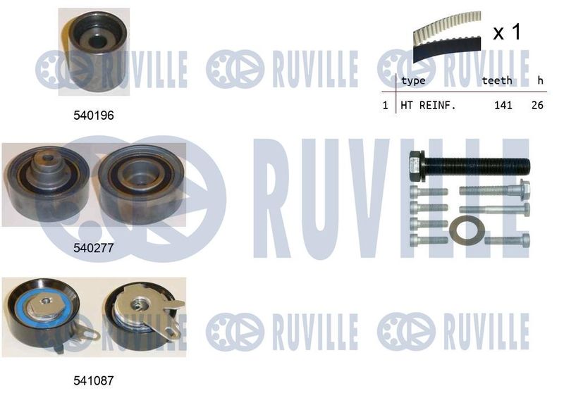 Комплект ремня ГРМ RUVILLE 550504