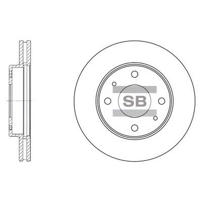 Тормозной диск SANGSIN SD1043
