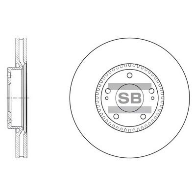 Тормозной диск SANGSIN SD1069