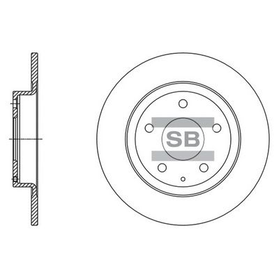 Тормозной диск SANGSIN SD4423