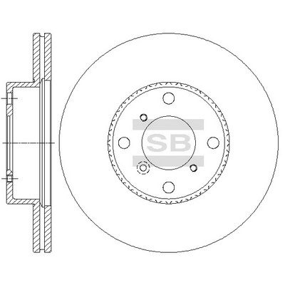 Тормозной диск SANGSIN SD4808