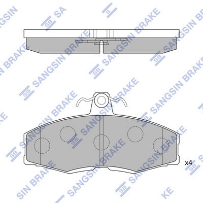 Комплект тормозных колодок, дисковый тормоз SANGSIN SP1028