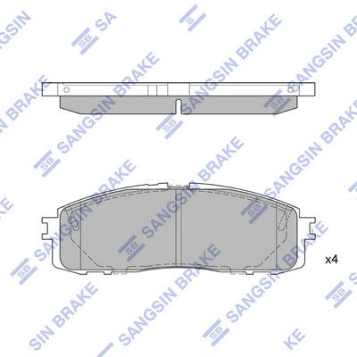 Комплект тормозных колодок, дисковый тормоз SANGSIN SP1123