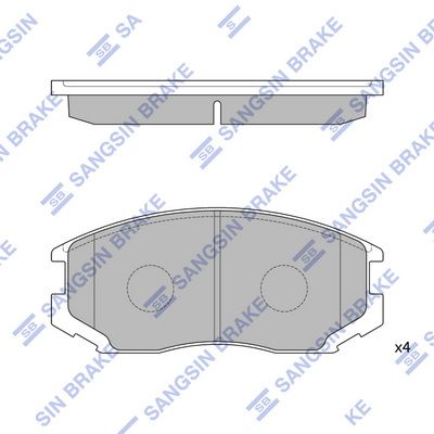 Комплект тормозных колодок, дисковый тормоз SANGSIN SP1142
