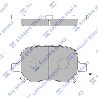 Комплект тормозных колодок, дисковый тормоз SANGSIN SP1226SD