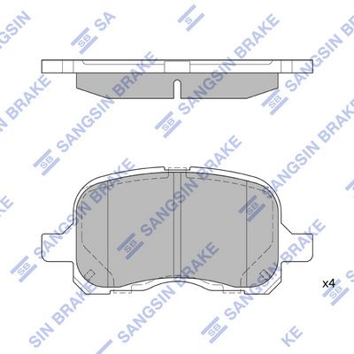 Комплект тормозных колодок, дисковый тормоз SANGSIN SP1270