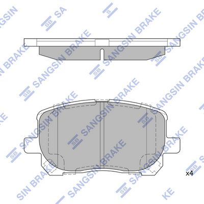 Комплект тормозных колодок, дисковый тормоз SANGSIN SP1373SD