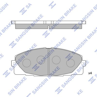 Комплект тормозных колодок, дисковый тормоз SANGSIN SP1376