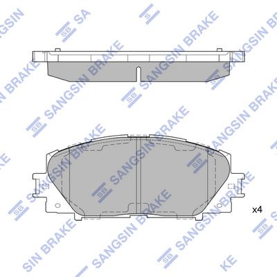 Комплект тормозных колодок, дисковый тормоз SANGSIN SP1377A