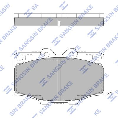 Комплект тормозных колодок, дисковый тормоз SANGSIN SP1378