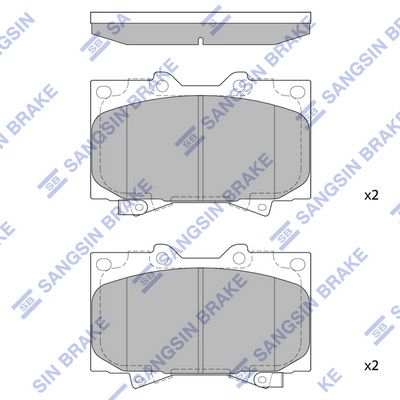 Комплект тормозных колодок, дисковый тормоз SANGSIN SP1379SD