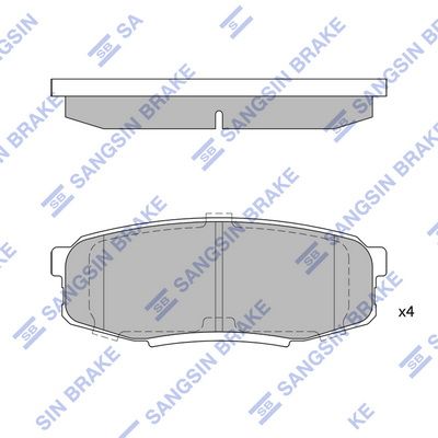 Комплект тормозных колодок, дисковый тормоз SANGSIN SP1382SD