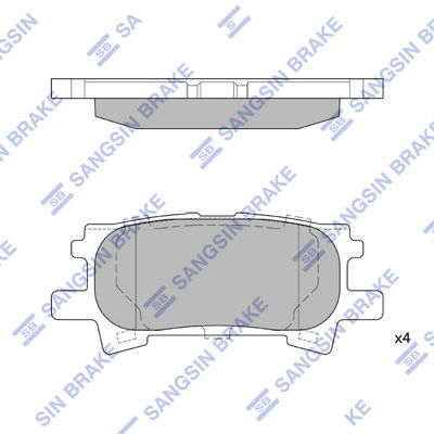 Комплект тормозных колодок, дисковый тормоз SANGSIN SP1385