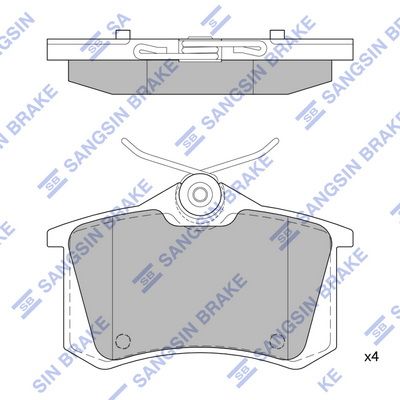 Комплект тормозных колодок, дисковый тормоз SANGSIN SP1391SD