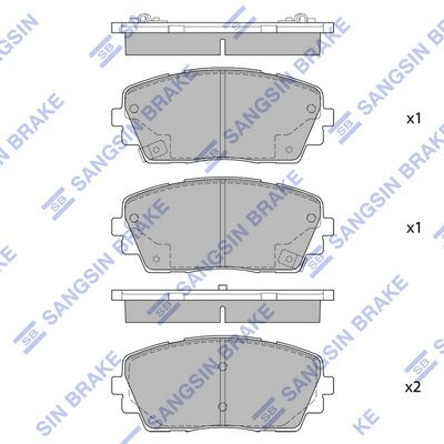 Комплект тормозных колодок, дисковый тормоз SANGSIN SP1405SD