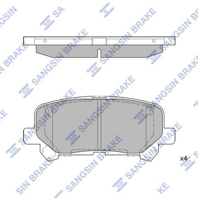 Комплект тормозных колодок, дисковый тормоз SANGSIN SP1461A