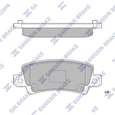Комплект тормозных колодок, дисковый тормоз SANGSIN SP1503