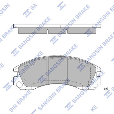 Комплект тормозных колодок, дисковый тормоз SANGSIN SP1523